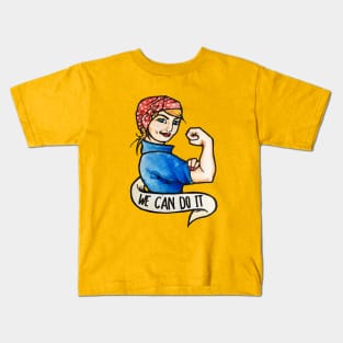 We can do it Feminist Rosie the Riveter Kids T-Shirt